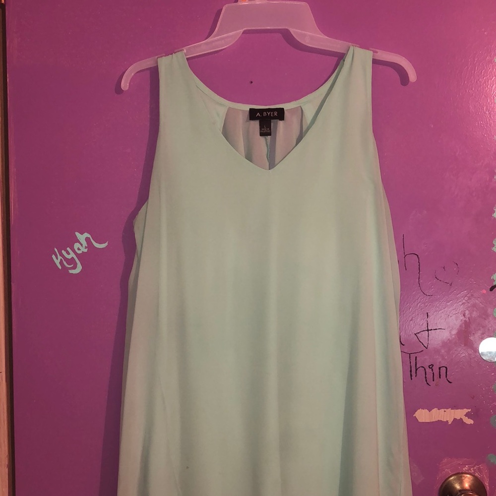 An A. Byer knee length blue dress